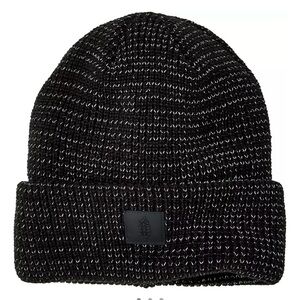 NWT Free People FP Movement Women's Stripe It Up Cool Down Beanie Black Knit